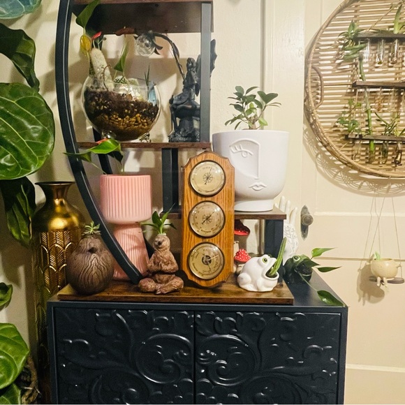 Vintage Weather station barometer thermometer hygrometer barometer wooden frame - Picture 13 of 16